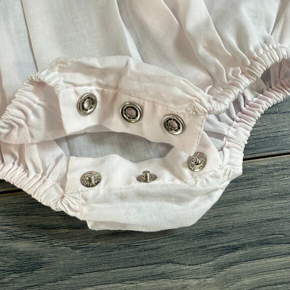 Vintage Alison Scott Romper One Piece Size 6 mos Lace Embroidered Dainty - Picture 14 of 16